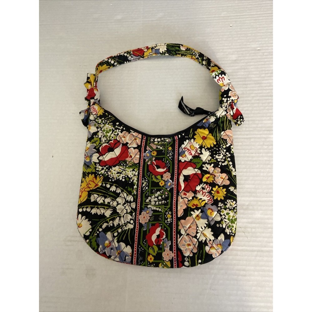 Vera Bradley Lisa B Quilted Handbag purse bag Poppy Fields 2010 retired pattern